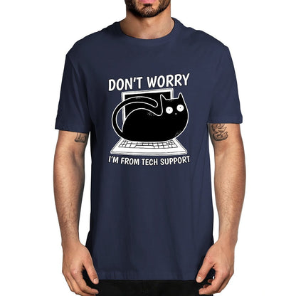 cat t-shirt, t-shirt, men tshirt Navy / S Tech Support Cat Navy T-shirt Men TSN:0021463350109.58