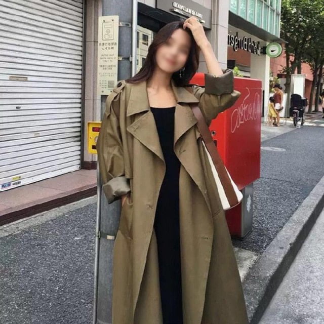 Jacket, outwear coat, outwear jakcet Army Green L263 / S Women trench coat MYA:000759642491.01