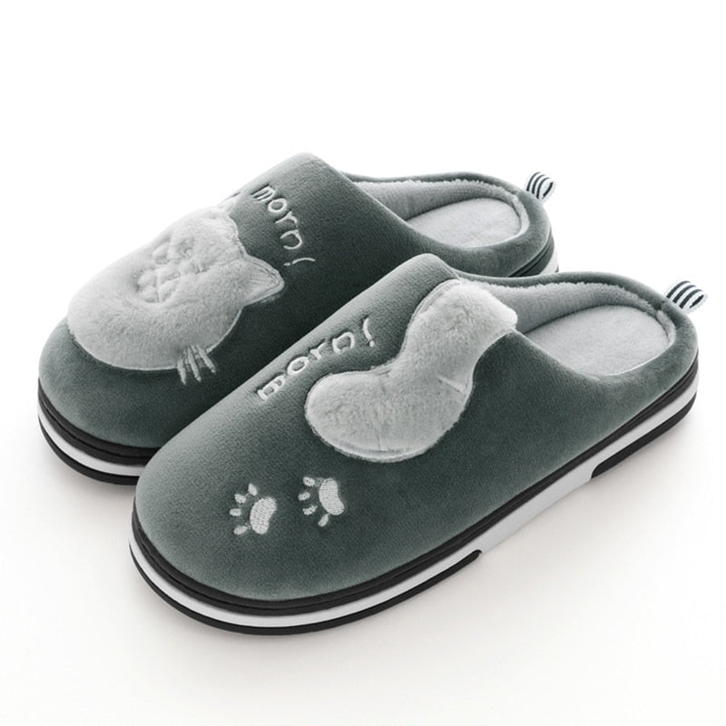 slippers, cat slippers, cat women slippers Green / 36 LUKS Cat Slippers. SLI-GPR-SN01-CF07
