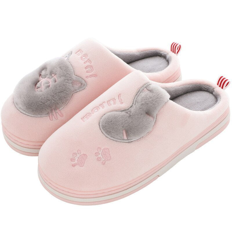 slippers, cat slippers, cat women slippers Pink / 36 LUKS Cat Slippers. SLI-GPR-SN01-CF07