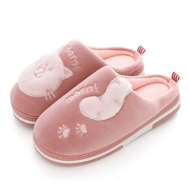 slippers, cat slippers, cat women slippers Red / 36 LUKS Cat Slippers. SLI-GPR-SN01-CF07