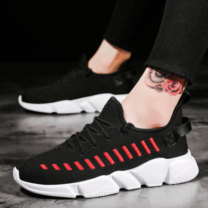 sneakers, men's sneakers, Black and red / 50 Extra WOVEN sneakers shoe CJBHNSNS07311-Black and red-50