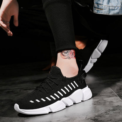 sneakers, men's sneakers, black and white / 45 Extra WOVEN sneakers shoe CJBHNSNS07311-black and white-45