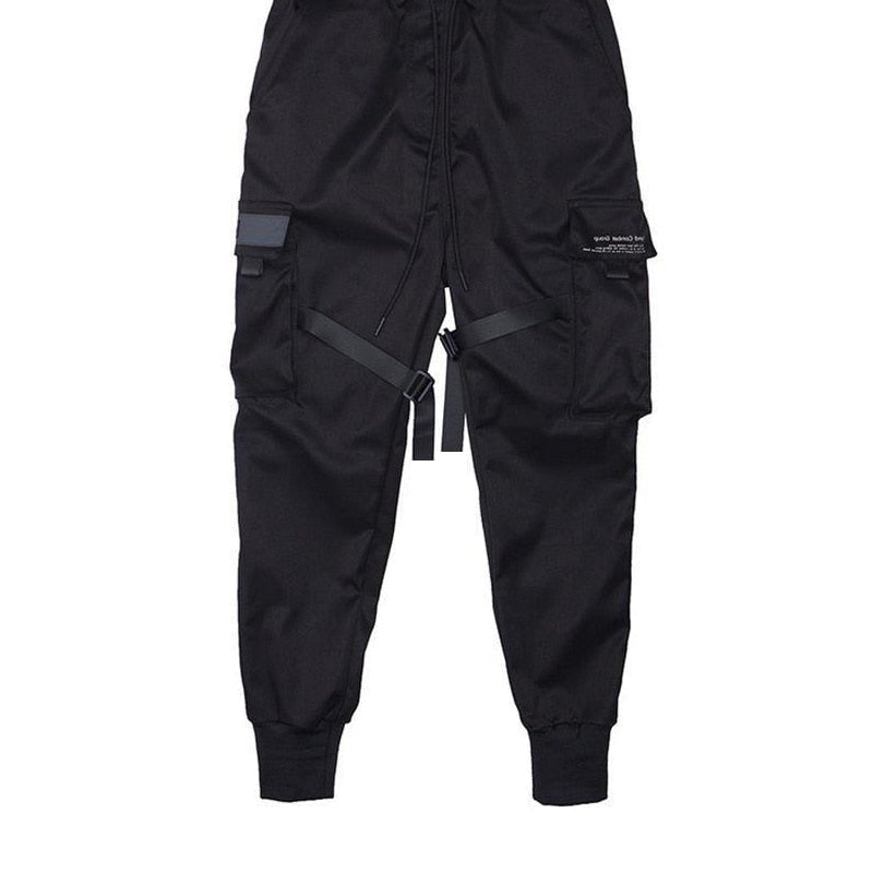 men's black cargo pants hip – Catseven store
