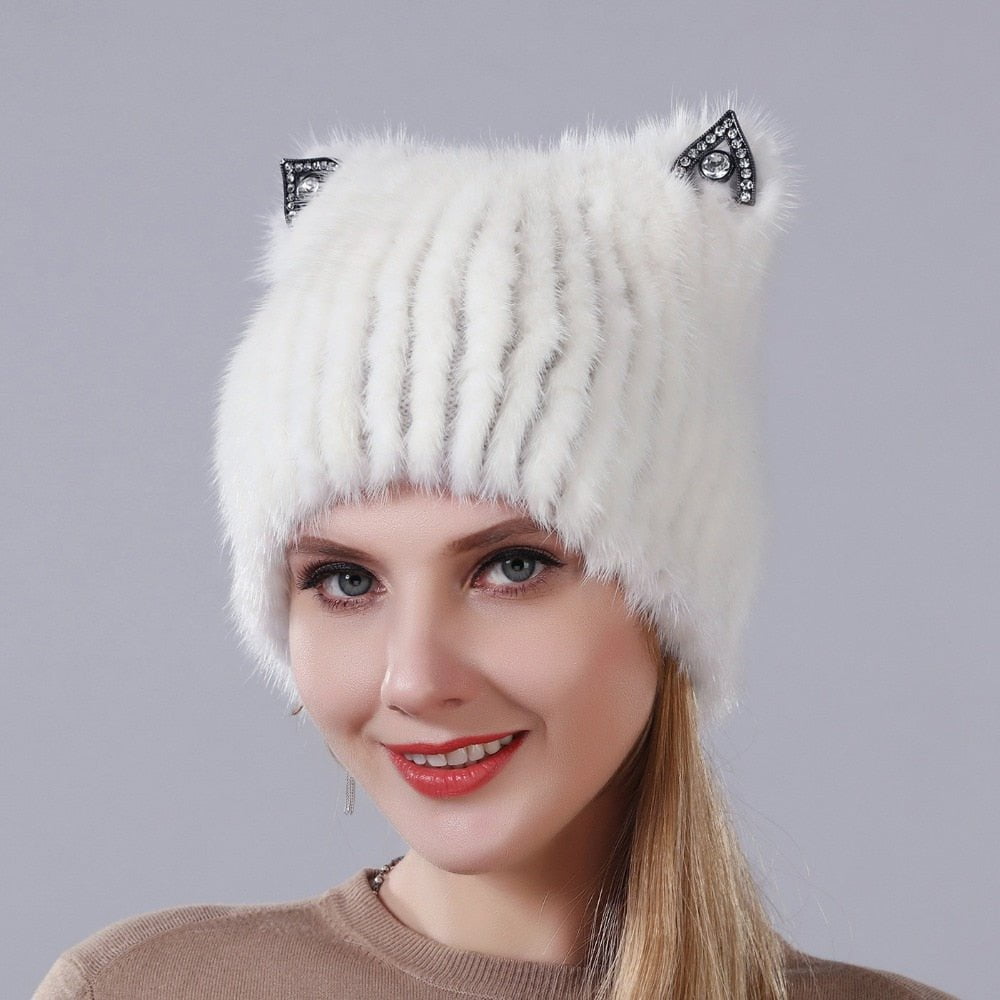 cat hat, cat women hat, women hat, ladies hat, hat 004 Women's winter beanie with ear -up RPC:0065371217480.01