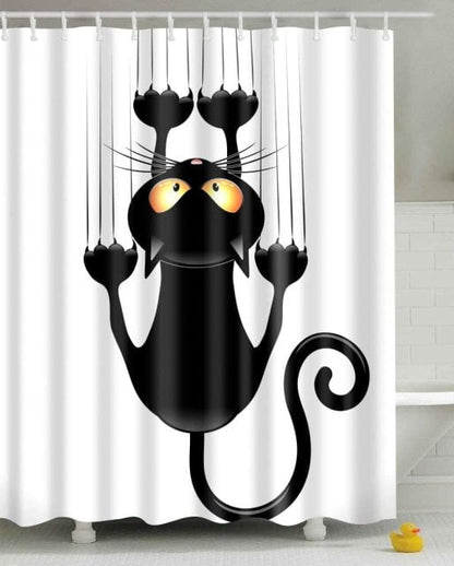 cat shower curtains, shower curtains, bathroom curtains as photo3 / W180xH180 cm Romantic Shower Cat Curtains RCT:065252887783