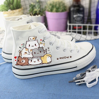 cat sneakers, sneakers white / 35 MEOW Lovely Cat Sneakers. MEO-WBG-SN02-CF22