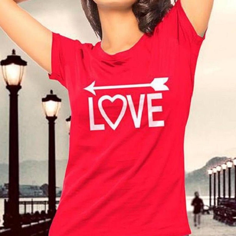 cat t-shirt, t-shirt, women tshirt women / XS Couple red t-shirt Love LCT:0033049543122.08