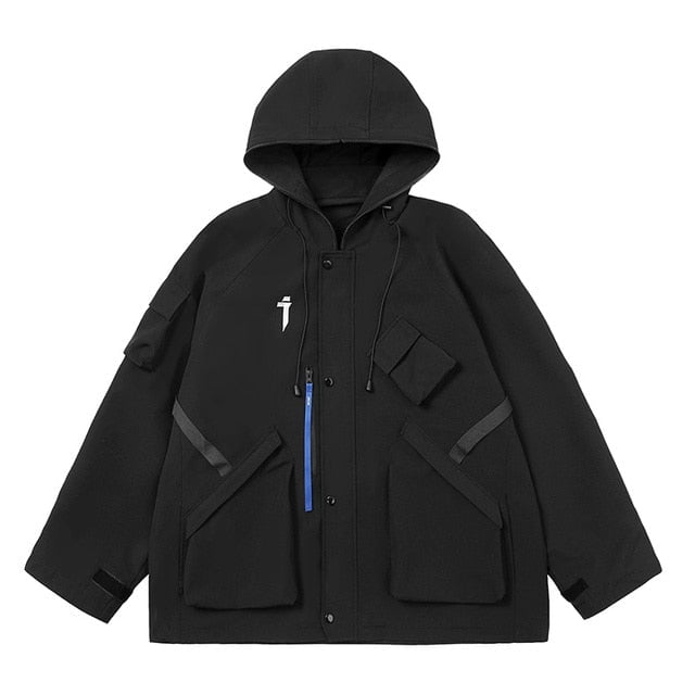 hooded ski-wear, street coat Black / M Cargo Jacket ALPHA Street leisure coat AHC:6803716216364.01