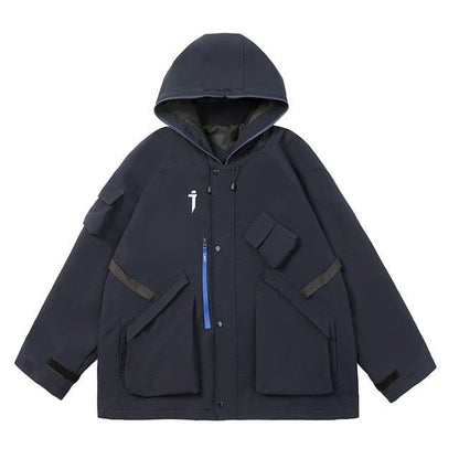 hooded ski-wear, street coat Champagne / M Cargo Jacket ALPHA Street leisure coat AHC:6803716216364.07