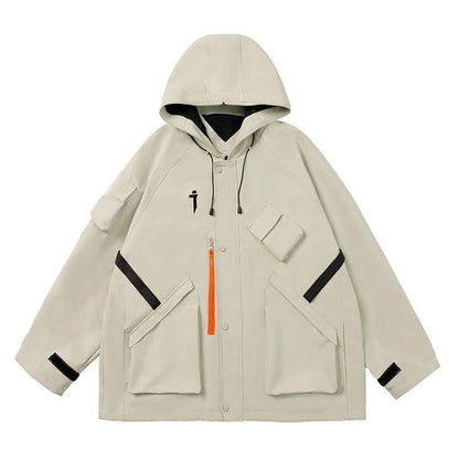 hooded ski-wear, street coat Khaki / M Cargo Jacket ALPHA Street leisure coat AHC:6803716216364.04
