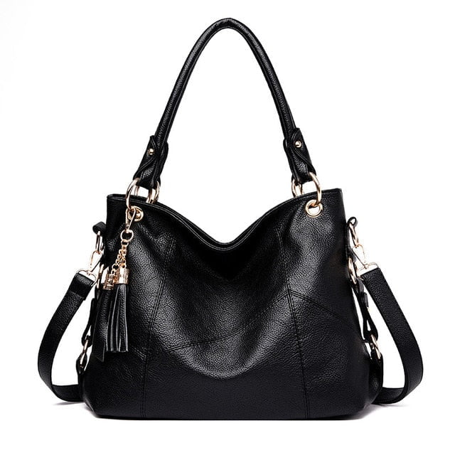 shoulder and handbag Black Roseau Leather Handbag Shoulder Tote Bags RSH:6804184031317.05