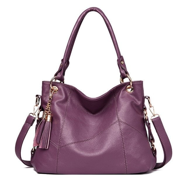 shoulder and handbag Purple Roseau Leather Handbag Shoulder Tote Bags RSH:6804184031317.03