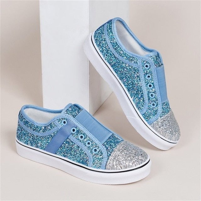 sneakers, women's sneakers, women sneakers shoe blue / 6 Sparkling Glitter Lady Shoe SLS:003219255045.09