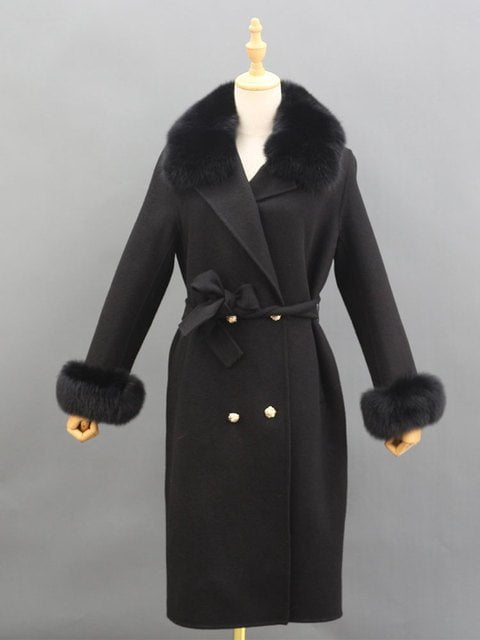 winter coats jacket Black / M Women's fox fur jackets PCJ:6804115194818.05