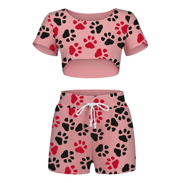 women pajamas, short Pink / S Beach short sleeve shirts